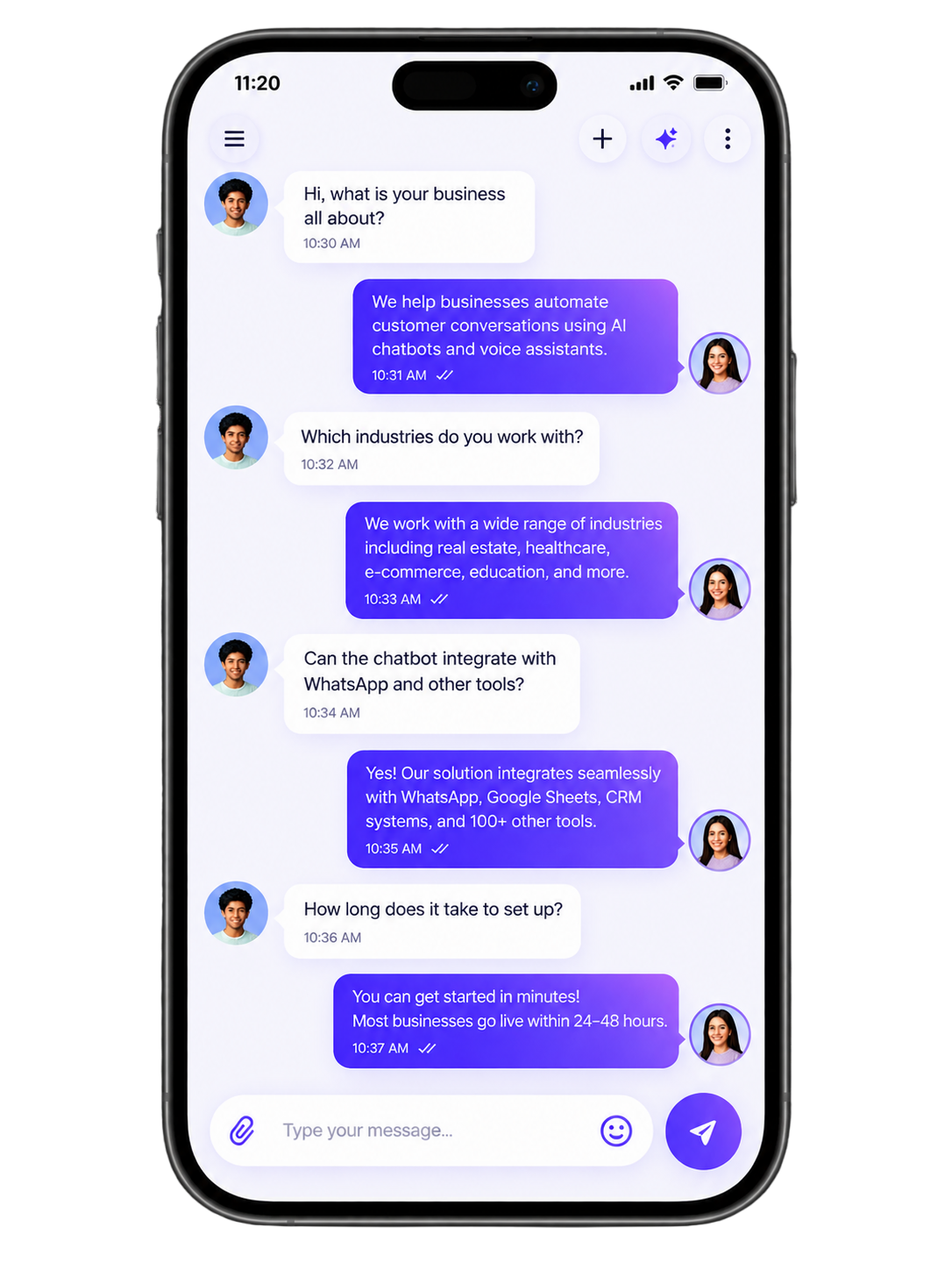 Parwal AI Mobile Chat Assistant